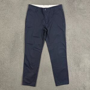 Armani Exchange Pants Mens 31x28 Blue Slim Fit Gabaradine Trouser Stretch